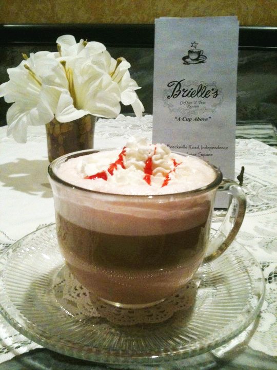 Specialty coffee drink at Brielle's in Independence, Ohio