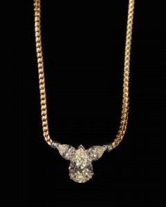 Pear Shape Diamond Necklace